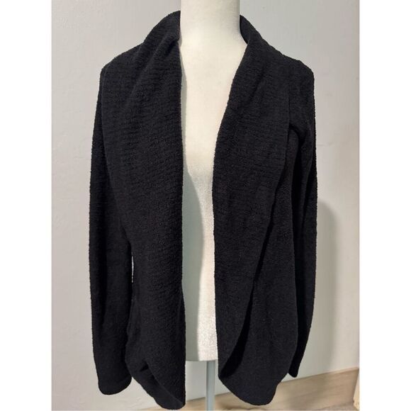 Barefoot dreams black cozy chic lite circle cardigan XS/S - Picture 8 of 9